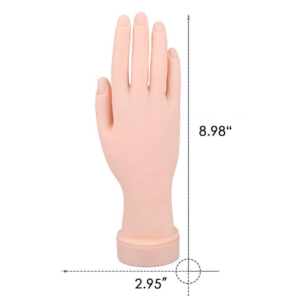 Practice Hand for Acrylic Nail, Fake Hand for Nails Practice, Flexible  Movable Fake Hand Manicure Practice Tool, Nail Art Training Practice