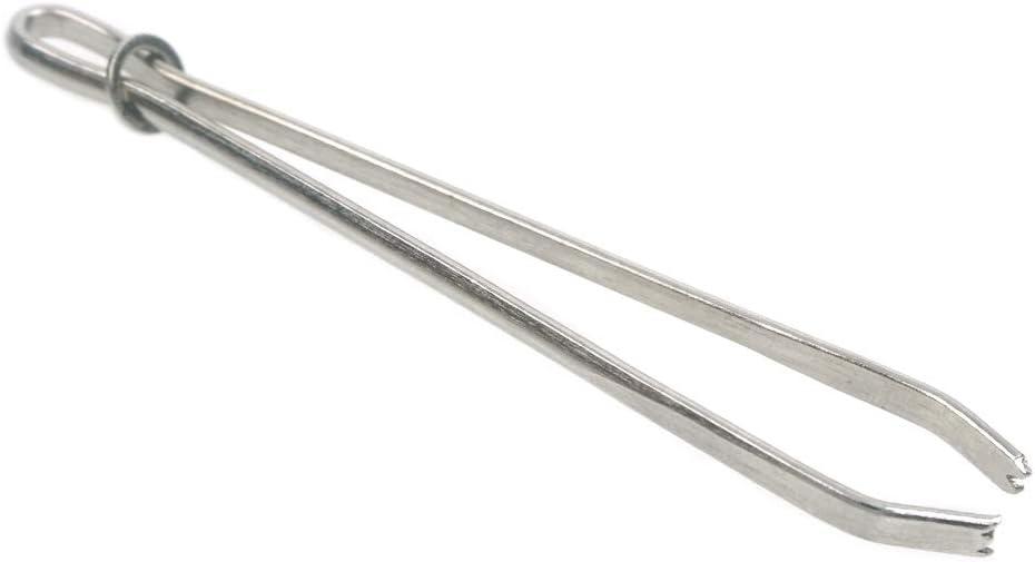 Bodkin Needle Elastic Threader Self-Locking Tweezers Clip 78mm for