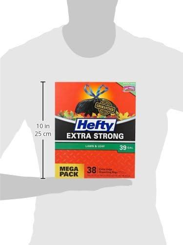 Hefty Strong Lawn and Leaf Large Garbage Bags, 39 Gallon, 18 Count