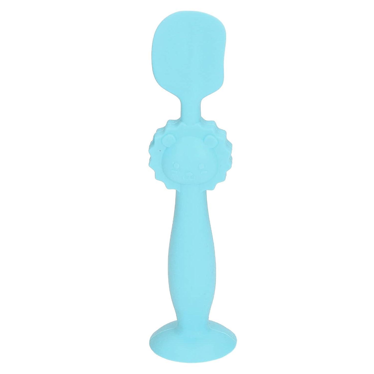 Baby Diaper Cream Spatula Soft Silicone Brush with Suction Base (Blue)