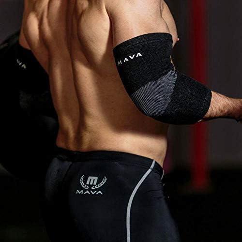 Mava Sports Elbow Sleeve Weightlifting Bamboo Elbow Brace Compression