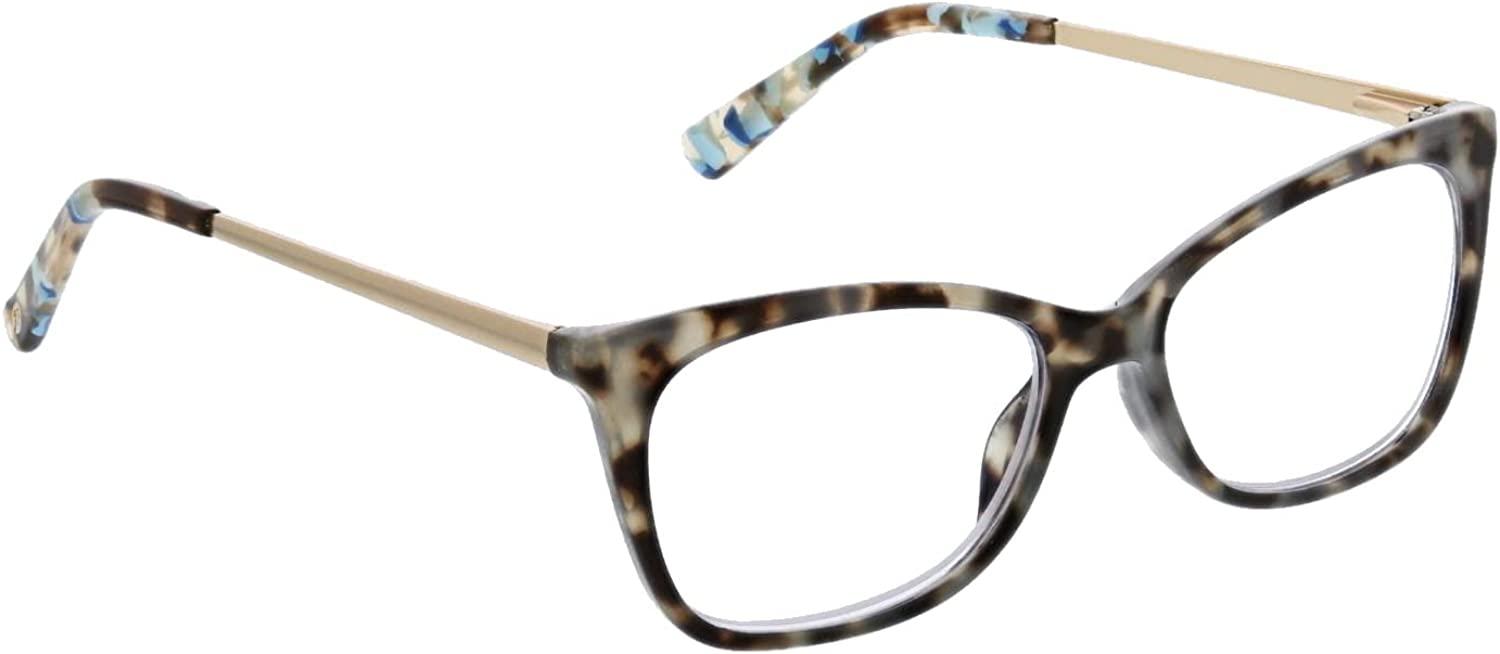 Peepers Women's Blue Light Glasses Beauty Gray Tortoise 53mm