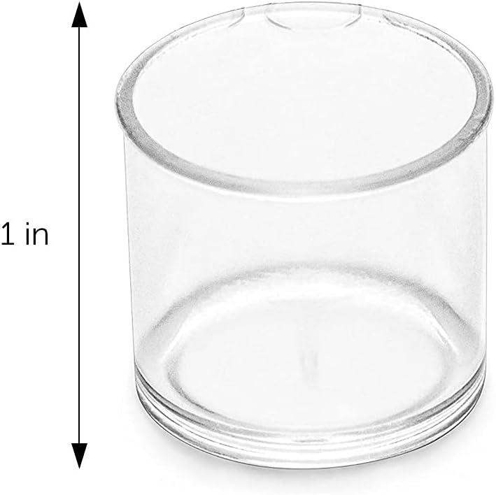 DecorRack 40 Plastic Mini Containers with Lids, 0.5oz, Craft Storage Containers  for Beads, Glitter, Slime, Paint or Seed Storage, Small Clear Empty Cups  with Lids (40 Pack) 40 Pack/0.5oz