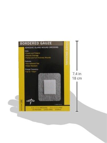 Medline Bordered Gauze 2 X 2 Adhesive Island Wound Dressing - 15 Count - View #2