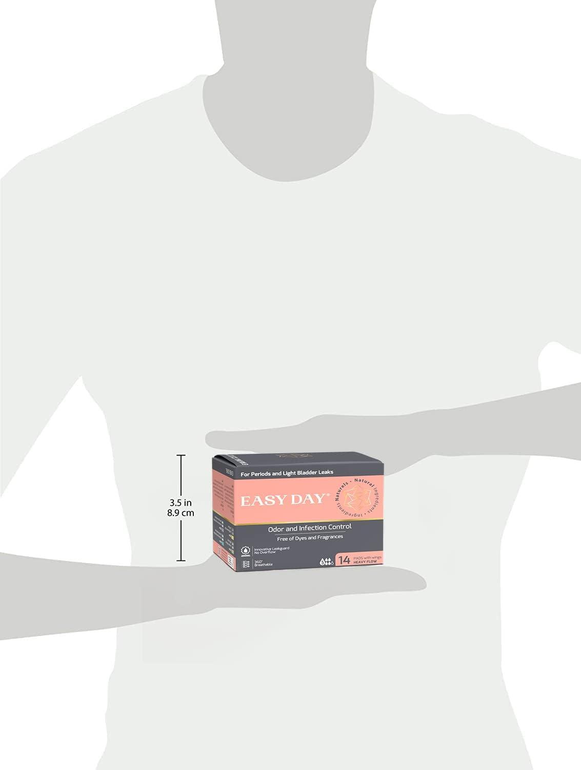 EASYDAY Heavy Flow 2in1 Period & Bladder Leakage Pads with Wings