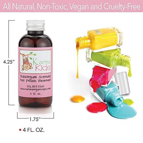 Karma Organic Natural Nail Polish Remover Bubblegum Scented for Kids