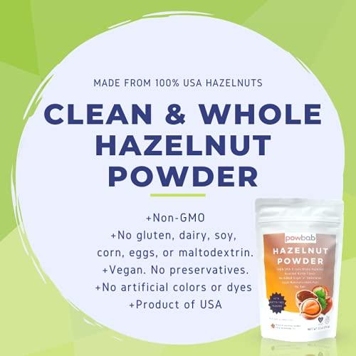powbab Hazelnut Powder 100 USA Grown Roasted Hazelnut Meal Flour