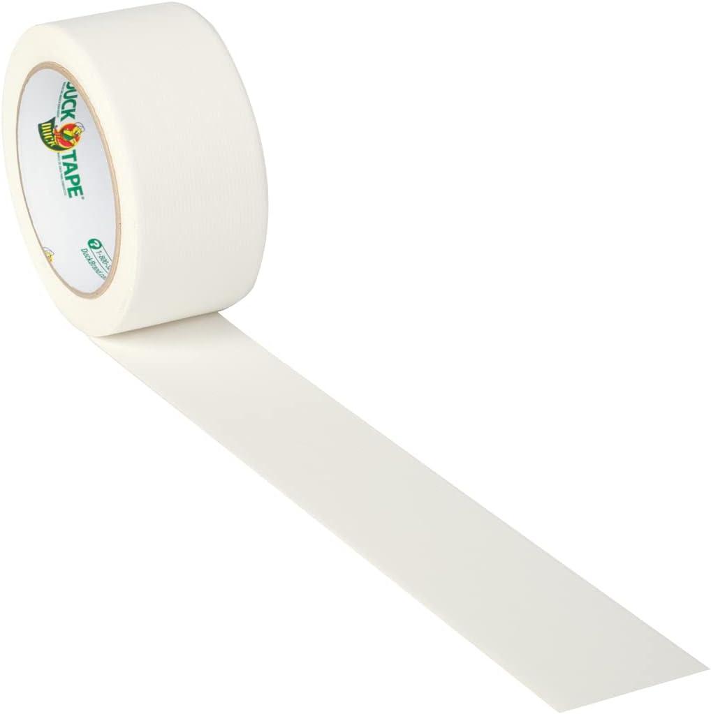 Duck Brand 1265015_C Duck Color Duct Tape, 6-Roll, White, 6 Rolls White 6- Roll
