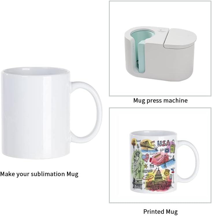15 oz Sublimation Mugs with Colors inside and Handle, outside white Ceramic  Mugs, DIY Cups, Bulk Mugs, 100 pieces