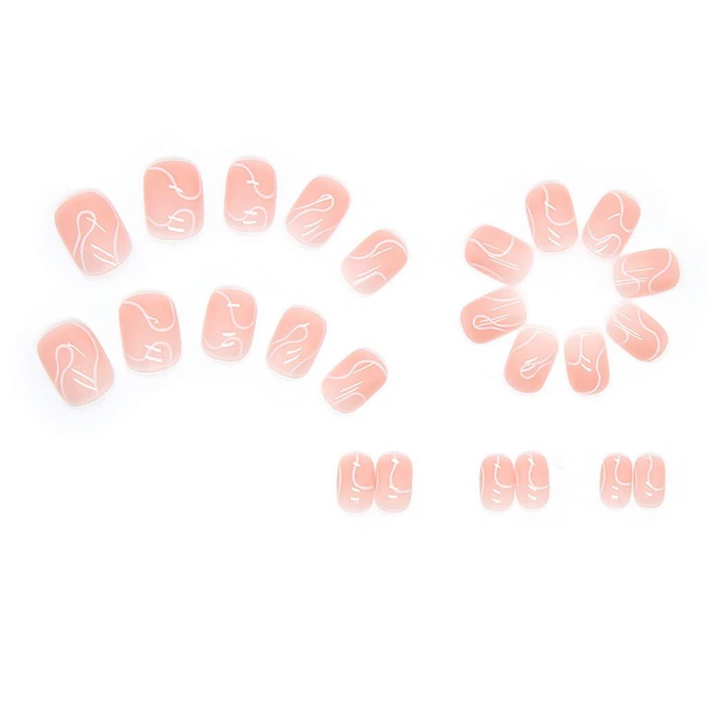  RikView White Press on Nails Short Fake Nails Square Acrylic  Nails for Women and Girls 24 PCS/Set : Beauty & Personal Care