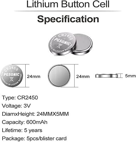 CR2450 3V Lithium Battery (10pcs)