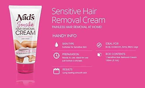 Nad's Hair Removal Cream - Gentle & Soothing Hair Removal For Women -  Sensitive Depilatory Cream For Body & Legs,  Oz