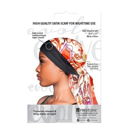 FIRSTLINE Evolve Exotics Satin MOROCCAN EDGE Scarf Luxurious Hair