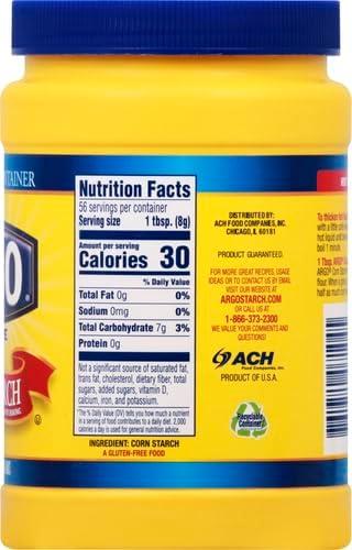 Argo Pure Corn Starch-16 Oz.-12/Case MPN# 2011506 U2013 Round Eye Supply
