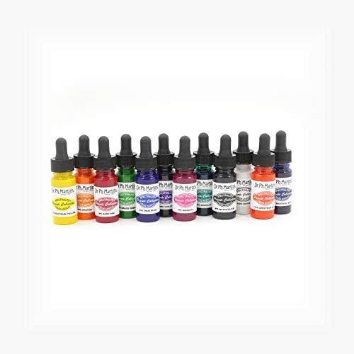 Dr. Ph. Martin's Spectralite Private Collection Liquid Acrylics Bottles 0.5  oz Set of 12 (Set 1)