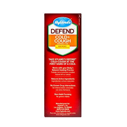 Hyland's Defend NonDrowsy Cold and Cough Syrup 4 Oz Natural Relief for Dry Cough