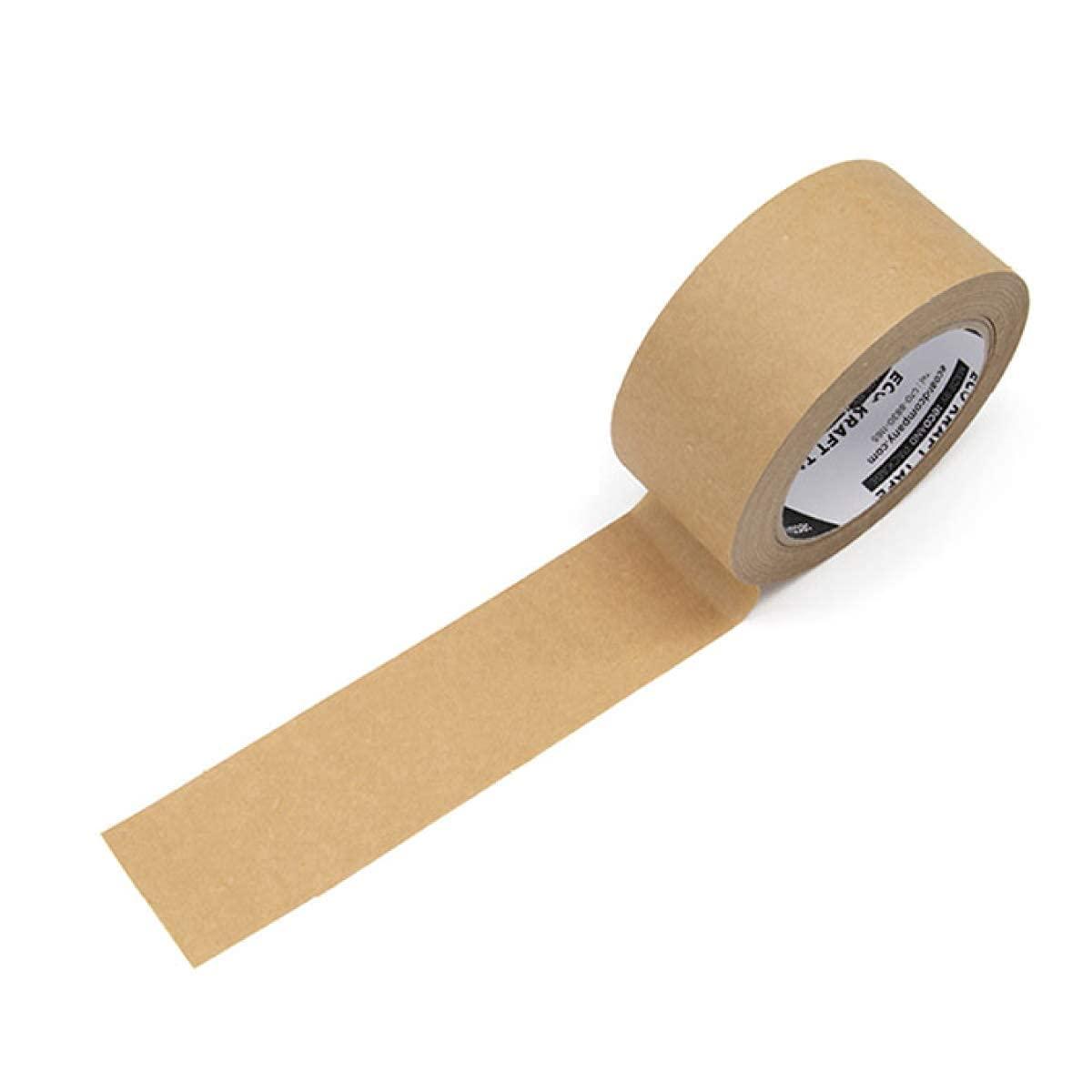 ECOAND Brown Kraft Paper Tape 2 x 43 Yards Writable Non-Coated