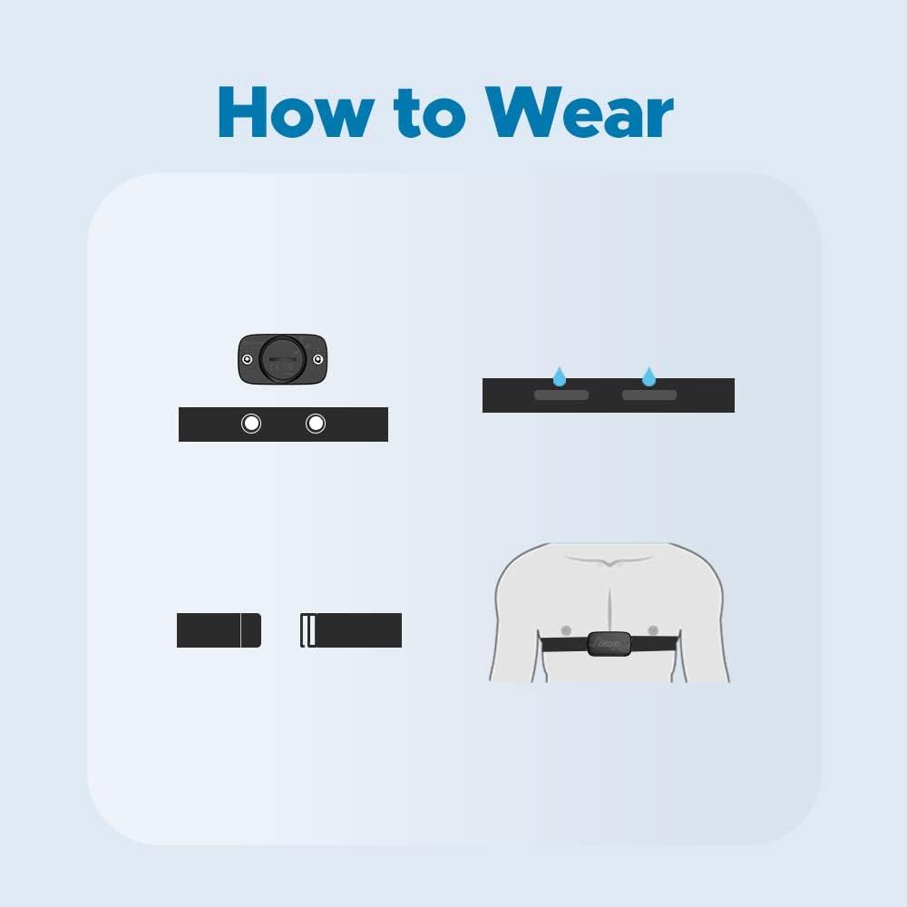 GEOID HS500 Heart Rate Monitor Heart Rate Sensor Chest Strap