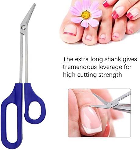 2 PACK Long Handle Toenail Clippers Scissors for Seniors Toe Nail Cuticle Scissors  Clippers Toenail Cutter Stainless Steel Scissors for Pregnant Women Large