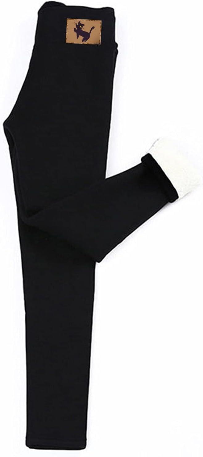 White Leggings Warm Pants for Women Winter Cozy Fleece Leggings