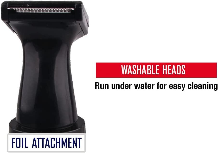 Barbasol Battery Powered Electric Ear and Nose Trimmer With Stainless Steel Blades, Foil