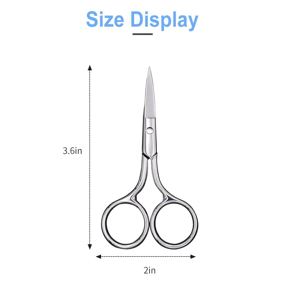 5 Pieces Small Straight Tip Nose Hair Scissor for Grooming, Stainless Steel  Multi-Purpose Beauty Grooming Scissors for Facial Hair Removal and Hair