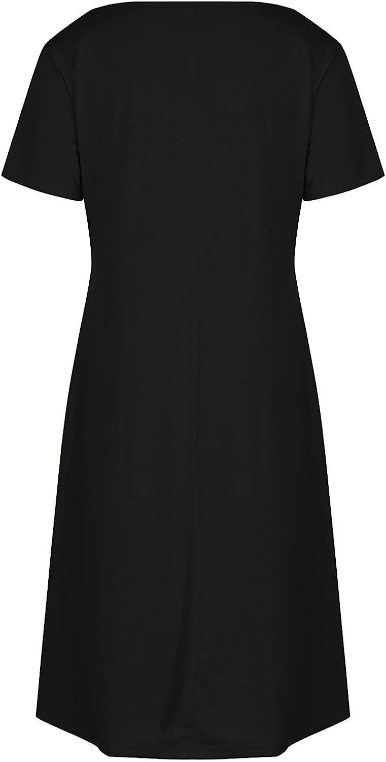 BOXIACEY Summer Dress for Women Casual Sexy Deep V Neck Solid Color Spring Dresses Loose Elastic Short Sleeve White Dress X-Large Black BOXIACEY Summer Dress for Women Casual Sexy Deep V Neck Solid Color Spring Dresses Loose Elastic Short Sleeve White Dress X-Large Black