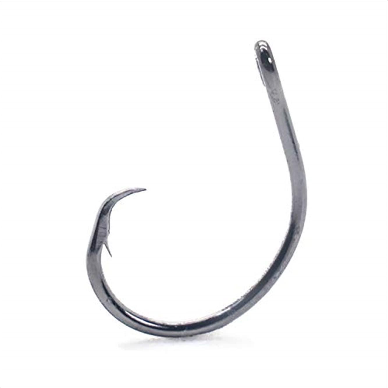 Mustad Classic 39944 Standard Wire Demon Perfect In Line Wide Gap Circle  Hook  Saltwater Freshwater hooks for Tuna, Catfish, Bass and more Size  4/0, Pack of 50 Black Nickel