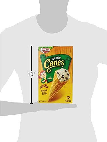 Keebler Waffle Ice Cream Cones 12 Count Box, Ounce (Pack of 12