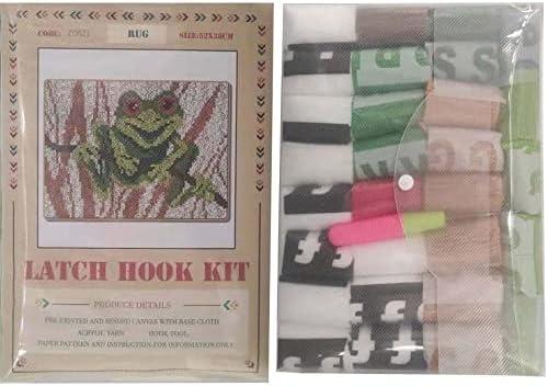 Dimensions Latch Hook Kit, Tree Frog, Pre-Cut Yarn, Color Canvas