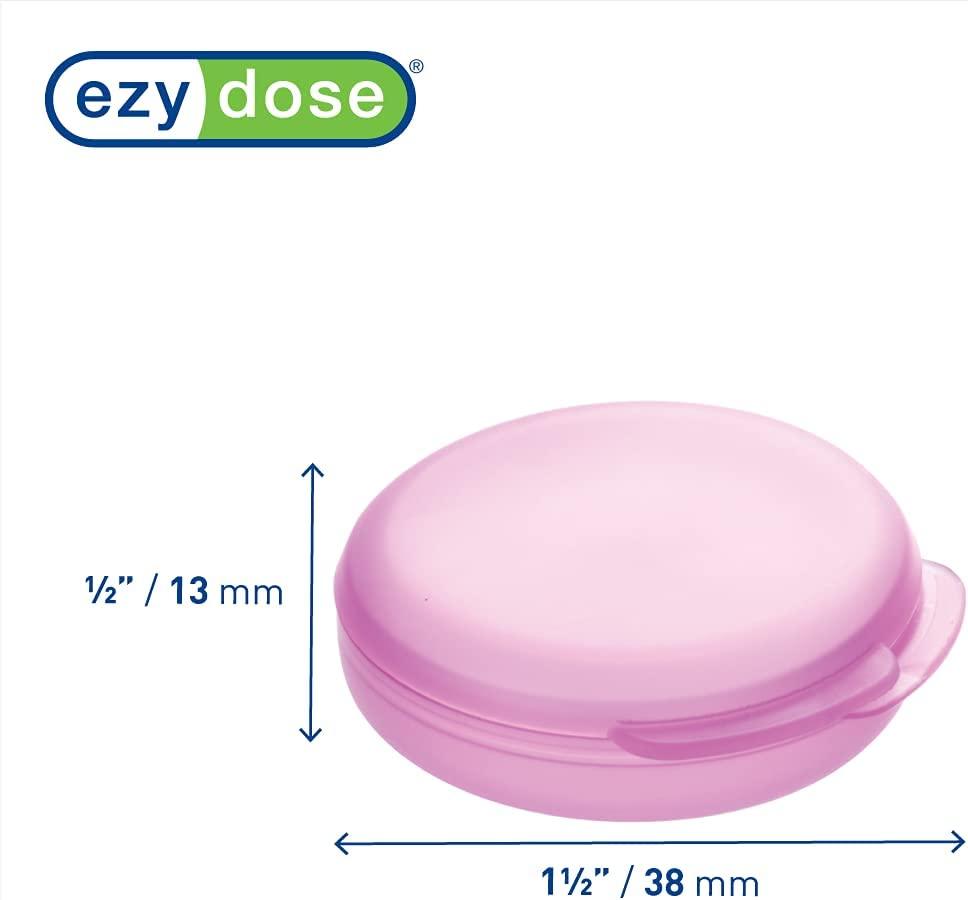 Ezy Dose Daily Round, Portable OnTheGo, Pill Box, Organizer and