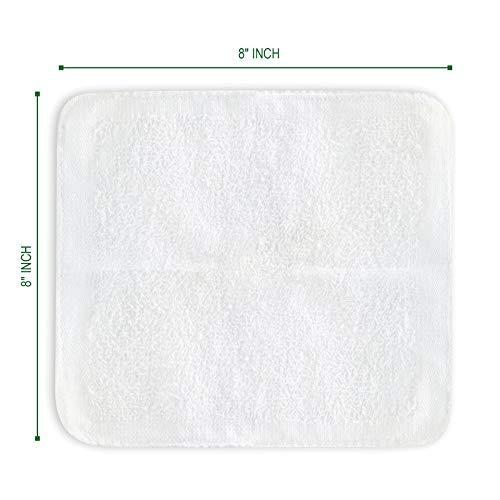 FabbPro Oshibori Moist Terry Cotton Refreshment Towels (50 Pack 8 x 8