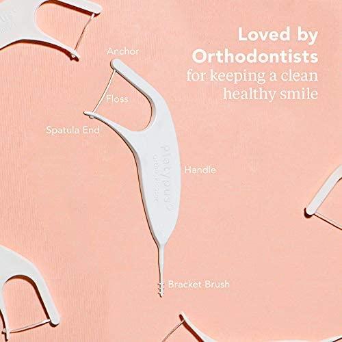 Platypus Orthodontic Flossers for Braces Ortho Picks for Adults & Kids Fits Under Arch Wire