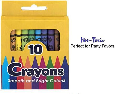 Trail maker 100 Pack Crayons in Bulk for Kids, Classroom - Wholesale Bright  Wax Coloring Crayons in Bulk, 10 Per Box Bundle Art Set (100 Pack) 