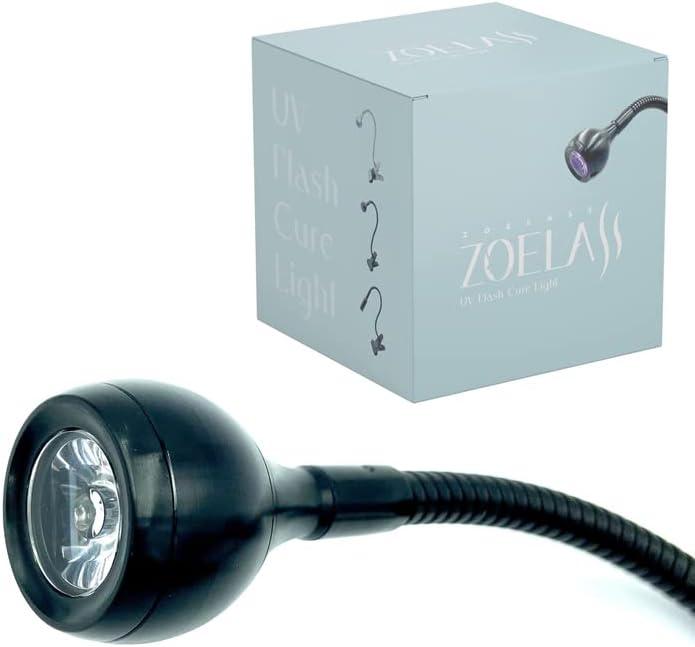 ZOELASS gooseneck uv Light for Gel Nails with Nail Sleeves and Steel clamp uv  lamp for