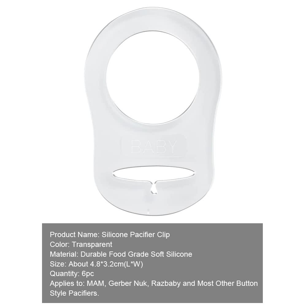Buy Transparent Silicone Pacifier Ring & Adapter | Soft Silicone Dummy ...