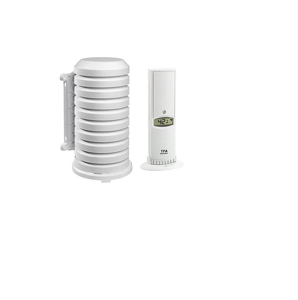 TFA Dostmann WeatherHub – Sensore Aggiuntivo Di Temperatura E Umidità Per SmartHome, Con Custodia Protettiva (30.3303.02 + 98.1114) - 2