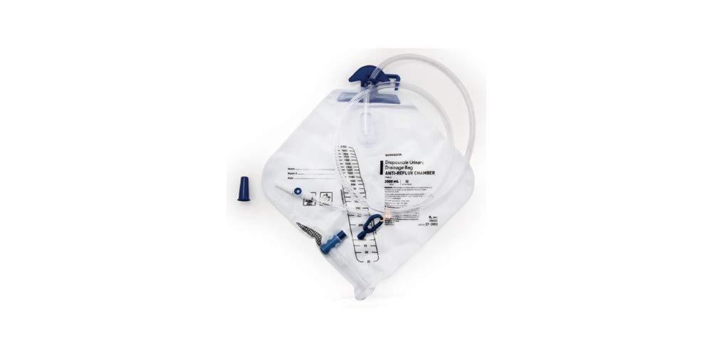 McKesson 372802 Disposable Urinary Drainage Bag with AntiReflux