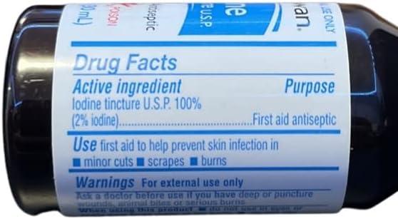 Swan Iodine Tincture 2% USP 1oz 1/2/4/6 Pack First Aid Antiseptic