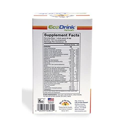 EcoDrink Multivitamin Energy Powder Drink Mix Electrolytes
