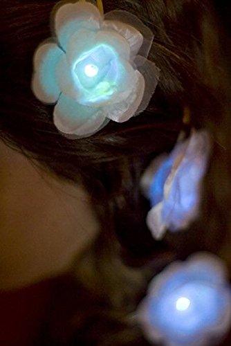 LED Light up Accessories for Hair - Glowing Rose Light up Flower Glow in  the Dark LED Hair Flashing LED Light-up Toys Glow Barrettes Bar Dancing  Clip Light up Hair Accessories LED