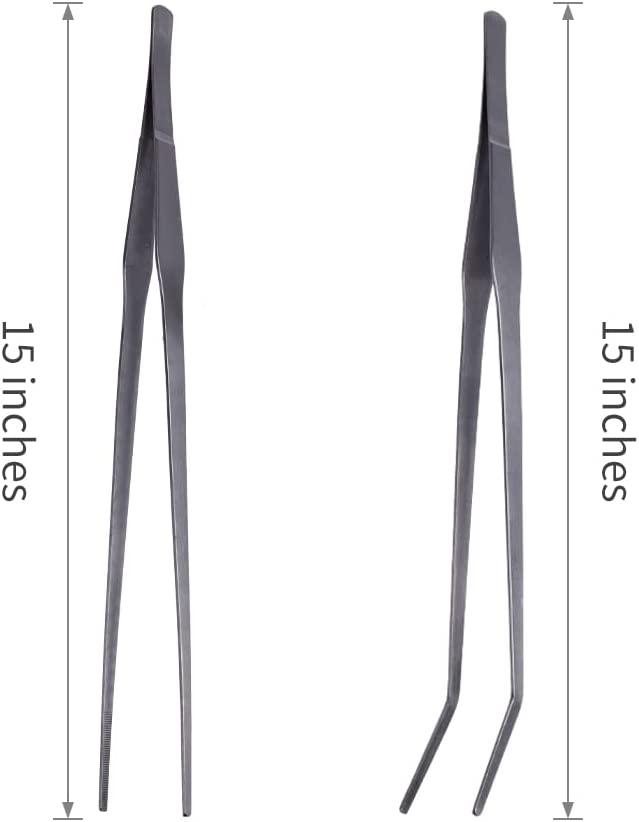 Firesteed 2 Pack Aquarium Tweezers Set 15 Inch Stainless Steel