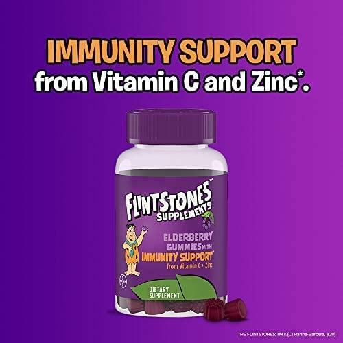 Flintstones Kids Elderberry Gummies Immunity Support with Vitamin C