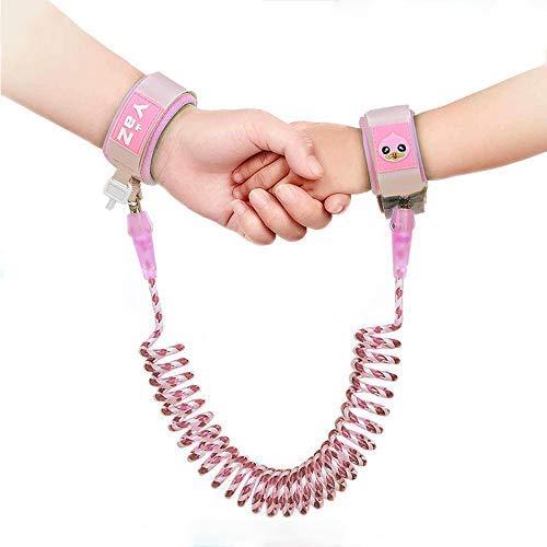 Safety Wrist Link for Toddlers,2 Pack 2.5M / 8.2 ft 360Rotate Night Vision Anti Lost Wrist Link