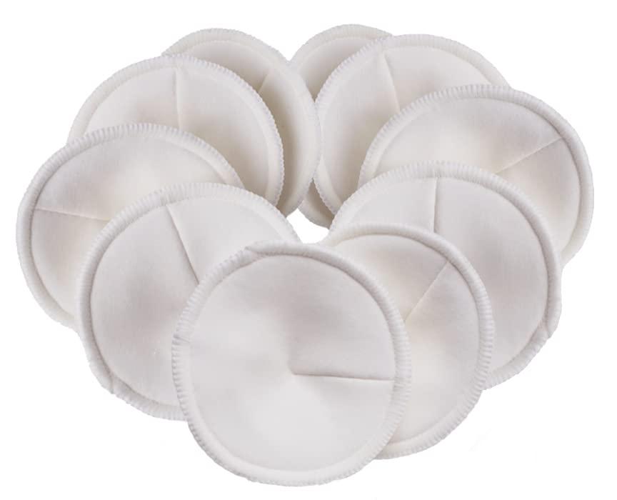 Organic Cotton Washable Nursing Pads PureTree Reusable Breastfeeding Pads 4.5" Diameter (Pack