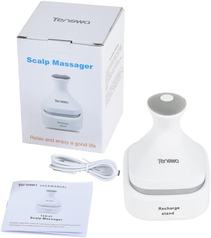 Tenswa Electric Scalp Massager Portable Head Massager Handheld with
