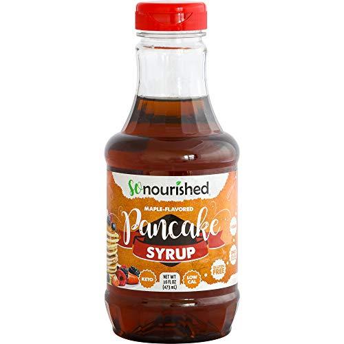 So Nourished Keto Maple Syrup Low Calorie Pancake Syrup 16 FL OZ 1g