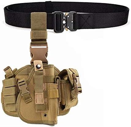 ACEXIER Tactical Drop Leg Holster with Magazine Pouch Military Tactical  MOLLE Pistol Handgun Thigh Pistol Gun Holster Adjustable Right Handed  Platform Panel ACU