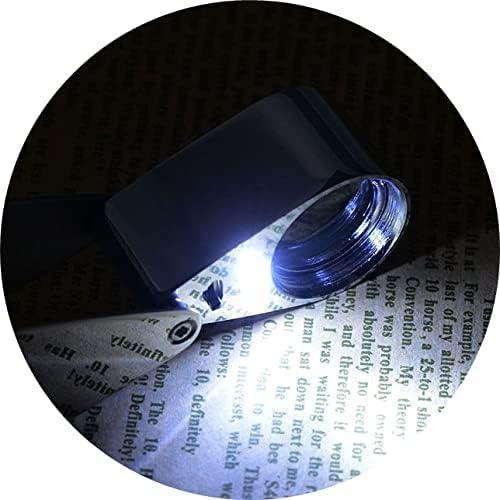 10X Eye Loupe with LED Light, Magnifying Eye Loop Stand LED Illuminated  Portable Jewelers Eye Loupe Magnifier (10X)