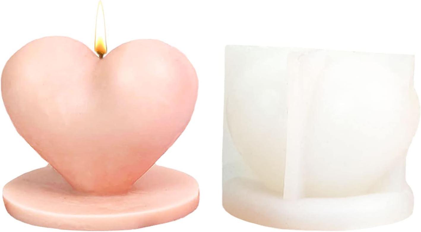 3D Love Rose Candle Silicone Mold DIY Heart Flowers Candle Making Soap  Resin Chocolate Mold Valentine's Gifts Craft Home Decor